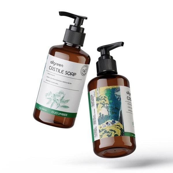 Allgreen – Doğal Castile Sabunlar ve Sürdürülebilir Temizlik Ürünleri - Salatalık ve Avokado Özlü Doğal Kastilya Sabunu – 300 ml